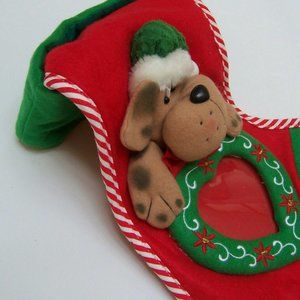 Dog Lover Photo Holder Christmas Stocking